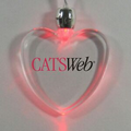 Light Up Pendant Necklace - Heart - Red
